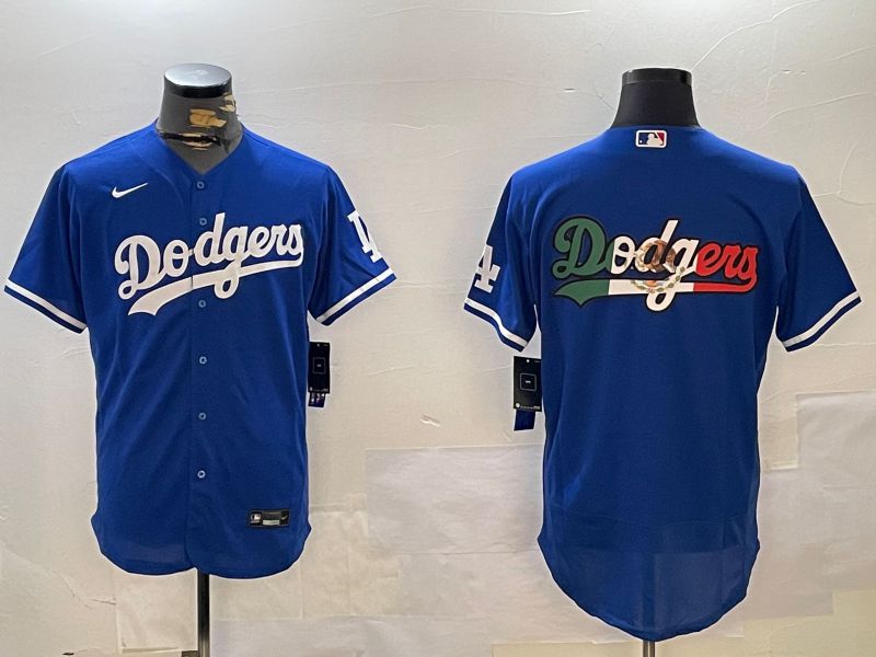 Men Los Angeles Dodgers Blank Blue Elite 2024 Nike MLB Jersey style 12163